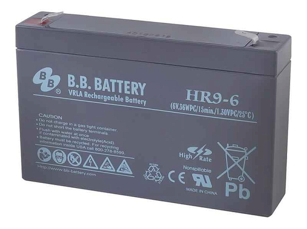 Аккумулятор 6В 9А.ч HR 9-6 B.B. Battery - купить в Москве - ООО Гамма-компоненты