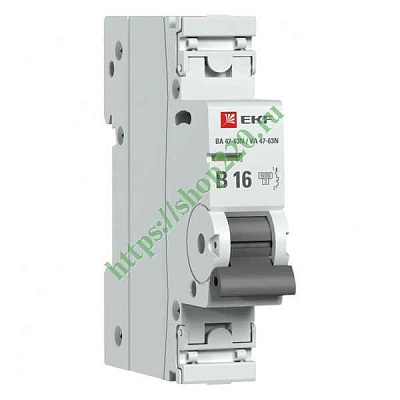 Автомат  1п 16А (B) (ВА 47-63N) 6кА EKF PROxima 