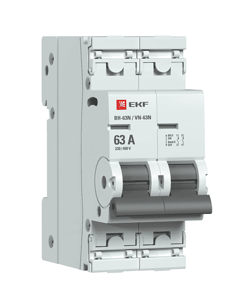 Выключатель нагрузки 2п 63А ВН-63N PROxima EKF S63263 