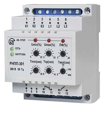 Реле напряжения РНПП-301 3ф НовАтек-Электро 3425600301 