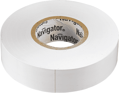 Изолента ПВХ 19мм (рул.20м) бел. NIT-A19-20/WH Navigator 71109 