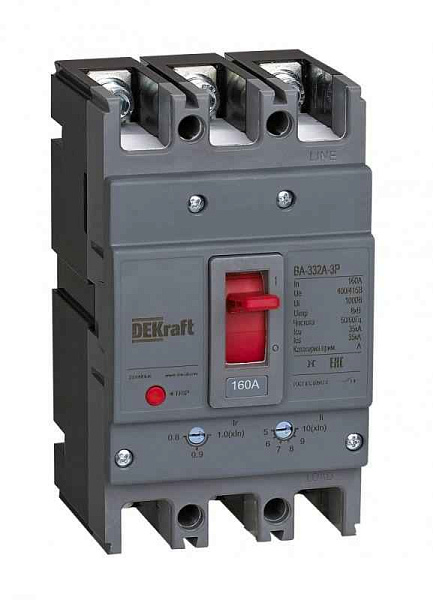 Выключатель автоматический 3п 125А 35кА ВА-332А DEKraft 28107DEK 