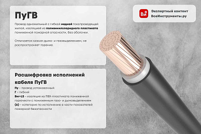 Провод ПуГВ 1,5 (ч) ККЗ, РФ