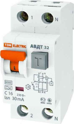 Авт.диф. 2п 32А 30мА  АД- 2 TDM 