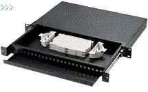 Кросс оптический LANMASTER 19" металлический, 1U на  24 адаптера SC, выдвижной