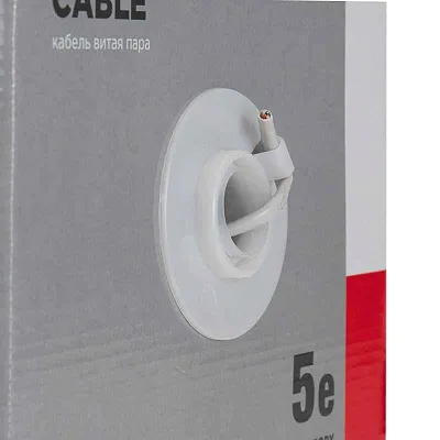 Кабель витая пара U/UTP 2х2х24AWG кат.5E solid CU PVC сер. (м) Rexant 01-0023