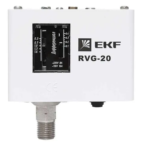 Реле избыточного давления RVG-20-1.6 (1.6МПа) EKF RVG-20-1.6 