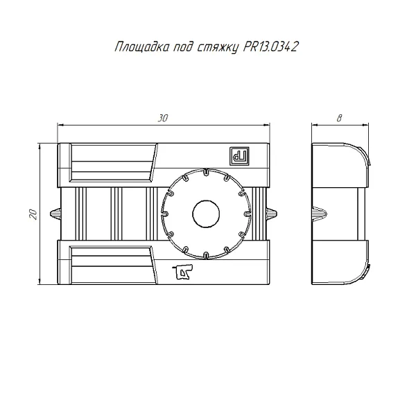 Площадка под стяжку для прямого монтажа черн. (уп.100шт) Промрукав PR13.0342 