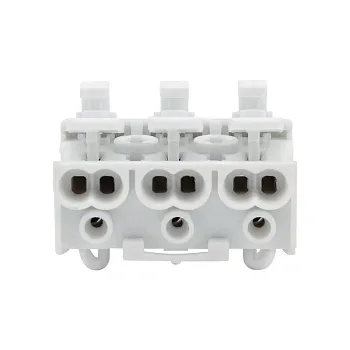 Клемма соединительная пружинная КCП 3-полюсная с монтажными ножками