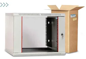 Шкаф телекоммуникационный настенный разборный 6U (600х650) дверь стекло