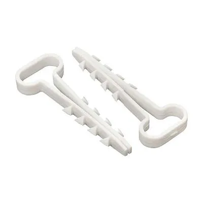 Дюбель-хомут d6х12мм для плоского кабеля полипропилен бел. (уп.50шт) EKF plc-cd-6x12w 