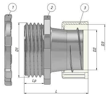 Муфта вводная МВА-G1-МР25 ГОФРОМАТИК