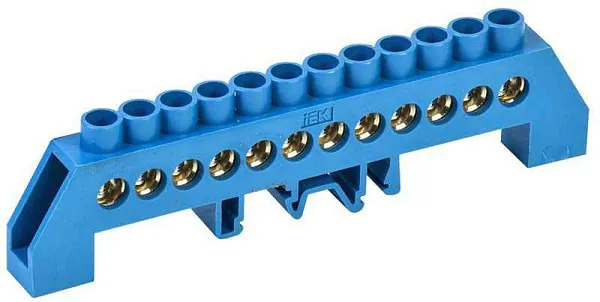 Шина нулевая в комб. DIN-изол. "Стойка" ШНИ-8х12-12-КС-С IEK YNN10-812-12DP-K07 