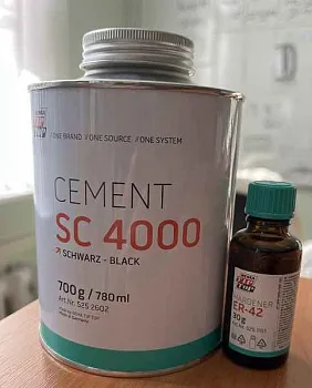 Клей Cement SC 4000, 700 гр. Черный с отвердителем
