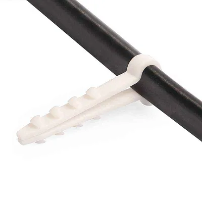 Дюбель-хомут ДХП 12-6 для плоского кабеля нейлон бел. (уп.100шт) Fortisflex 57159 