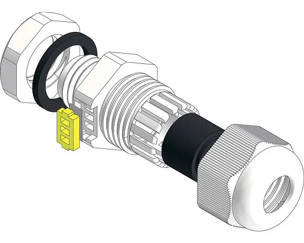 Кабельный ввод ВКД-ПР-М16-10-L9 IP68 серый ГОФРОМАТИК 