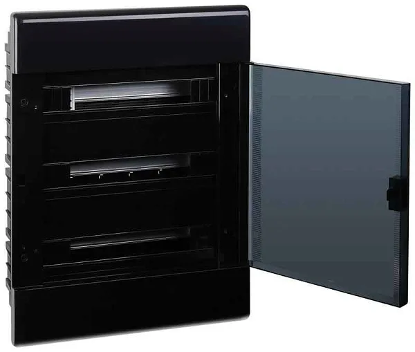 Щиток Тусо скрытая проводка на 54 модуля с дверцей 645х464х116мм (черный) Ruvinil 68154Ч 