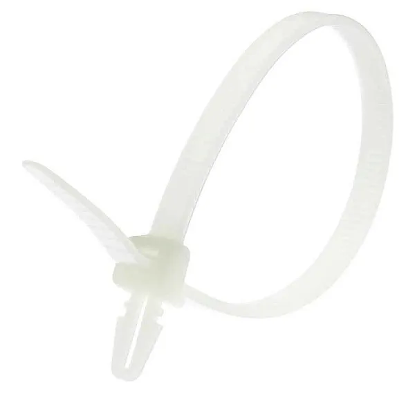 Хомут кабельный нейлоновый с анкером бел. 4.8х200 (уп.100шт) TOKOV ELECTRIC TKE-HNB-4.8-200-W/100 