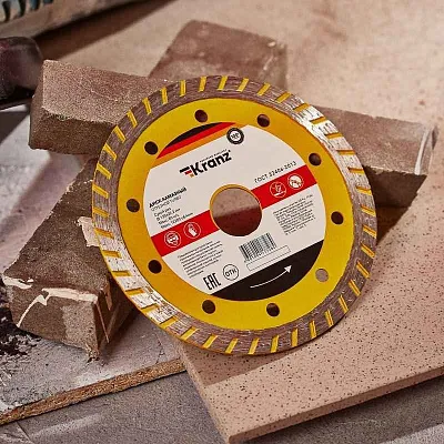 Диск отрезной алмазный Turbo 125х22.2мм Kranz KR-90-0121 