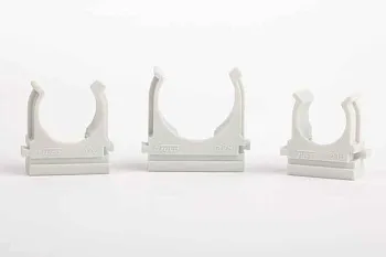 Держатель для труб (клипса) d20мм для монтажн. пистолета пластик Ruvinil К01220