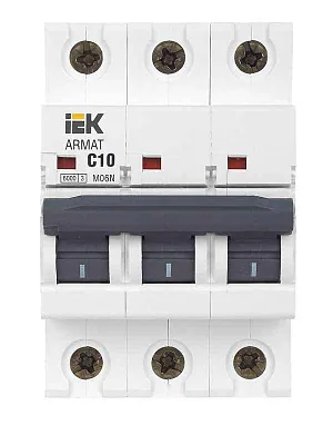 Выключатель автоматический модульный 3п C 10А M06N ARMAT IEK AR-M06N-3-C010 