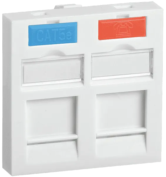 ИТК Вставка 45x45мм для 2-x модулей Keystone Jack с маркером