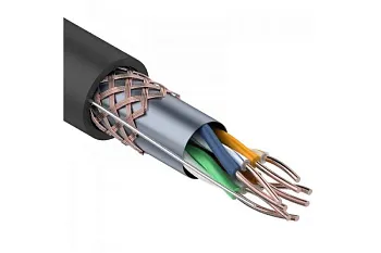 Кабель витая пара SF/UTP кат.5E 4х2х0.51 медь наружн. прокл. черн. (м) Rexant 01-0344