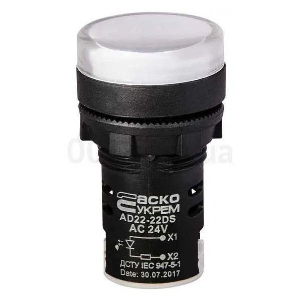 Сигнальн.арматура АD-22DS(LED) белая (матрица) 24В AC/DC ИЭК