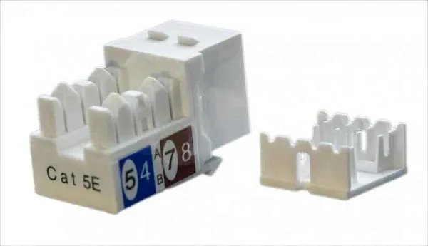 Вставка Keystone Jack RJ45 (8P8C) кат.5E KJ9-8P8C-C5e-90-WH бел. Hyperline 432595 