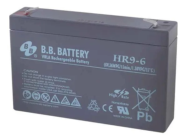 Аккумулятор 6В 9А.ч HR 9-6 B.B. Battery - купить в Москве - ООО Гамма-компоненты