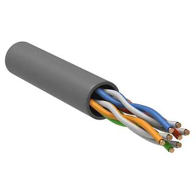 Кабель витая пара U/UTP кат.5E 4х2х24AWG solid CU PVC сер. (м) GENERICA BC1-C5E04-111-305-G