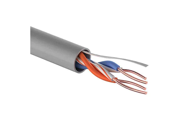 Кабель витая пара U/UTP 2х2х24AWG кат.5E solid CCA PVC сер. (м) PROCONNECT 01-0022-3
