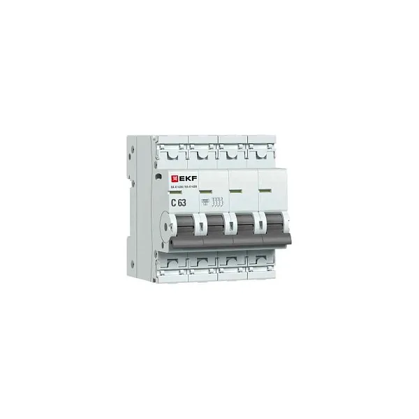Автоматический выключатель ВА 47-63N 4P 63А (C) 4,5 кА PROXIMA EKF M634463C 