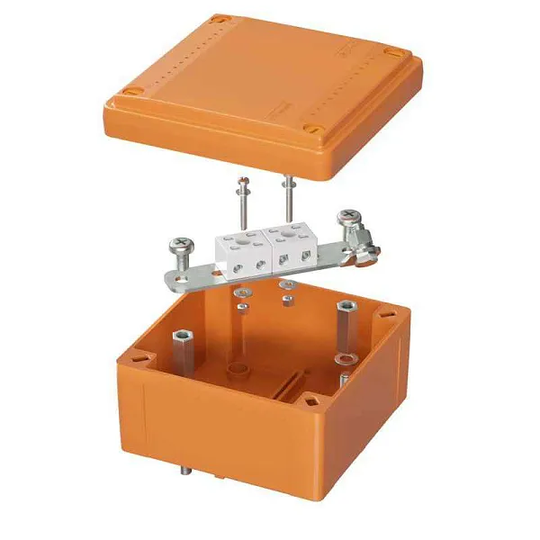 Коробка ответвительная FS 100х100х50мм IP56 4п 450В 6А 4кв.мм с гладкими стенками и клеммниками пластик. DKC FSB10404 