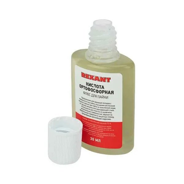 Флюс для пайки (кислота ортофосфорная) 30 мл. REXANT 09-3635 
