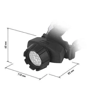 Фонарь GB-604 налобный 18хLED 3хAAA 4 реж. черн. блист. ЭРА Б0031384