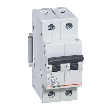 Выключатель автоматический модульный 2п C 6А 4.5кА RX3 ИЭК Leg 419694 Legrand