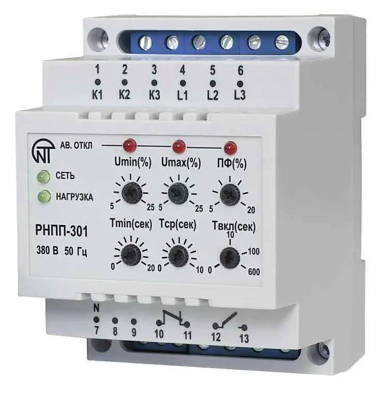 Реле напряжения РНПП-301 3ф НовАтек-Электро 3425600301 