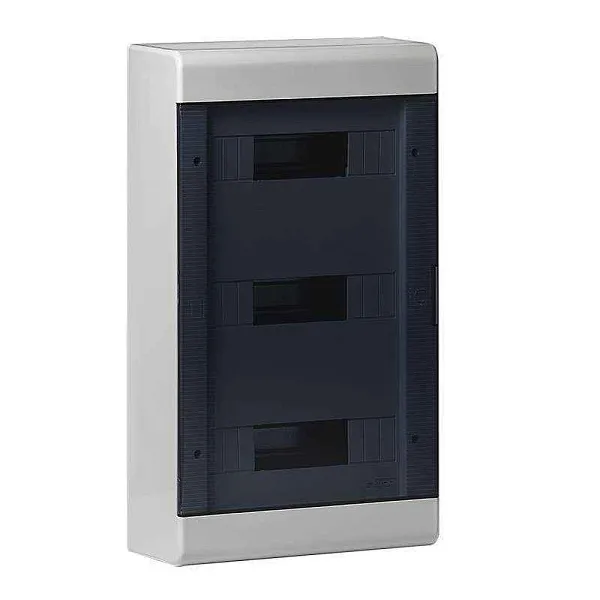 Щиток ОП Тусо 36мод. с прозр. двер. 520х303х117.5мм сер. Рувинил 68036СП 