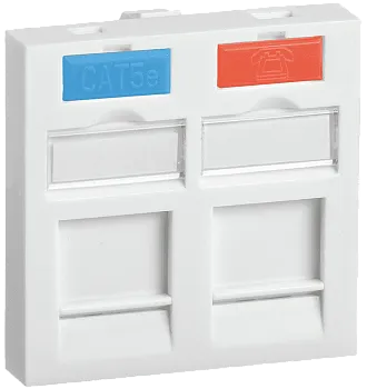 ИТК Вставка 45x45мм для 2-x модулей Keystone Jack с маркером