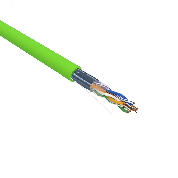 Кабель витая пара F/UTP, CAT 5e, нг(A)-LSLTx, 4х2х0,52мм, 24AWG, INDOOR, SOLID, зеленый, 305м | 01-0161 | REXANT
