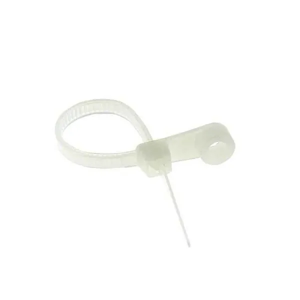 Хомут кабельный 3.6х200 нейл. бел. с отверстием для крепления (уп.100шт) EKF plc-c-o-3.6x200 