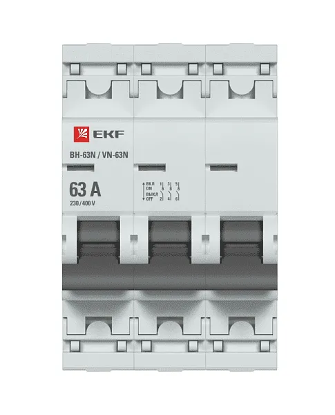 Выключатель нагрузки 3п 63А ВН-63N PROxima EKF S63363 
