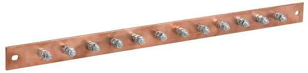 Шина заземления 483х25x3мм медь ШМТ М1 12 точек подключ. М6 ITK ER-12-325-M1 