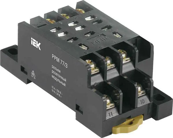 Разъем модульный РРМ77/3(PTF11A) для РЭК77/3(LY3) IEK RRP10D-RRM-3 