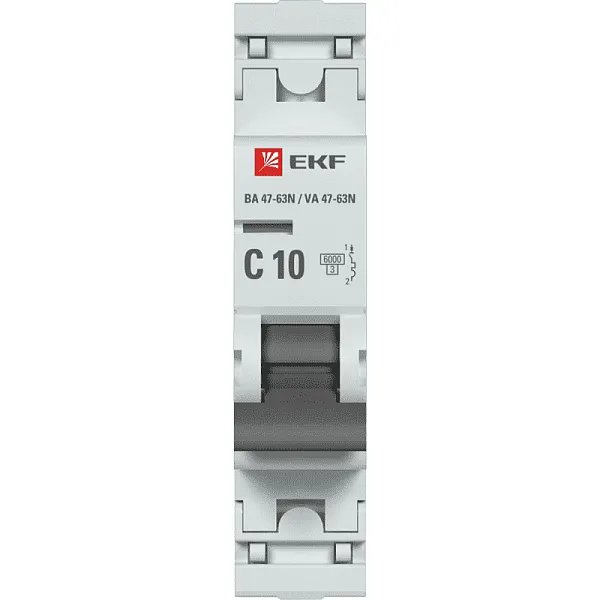 Выключатель автоматический модульный 1п C 10А 6кА ВА 47-63N PROxima EKF M636110C 