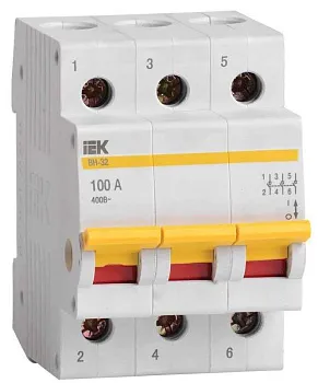 Выключатель нагрузки (мини-рубильник) 3п 100А ВН-32 KARAT IEK MNV10-3-100