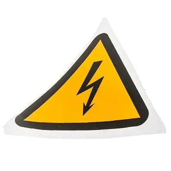 Наклейка Символ молния (треугольник)  50x50x50мм ИЭК РФ