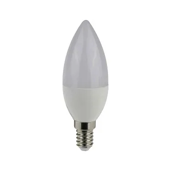 Лампа ЛЕД  E14  5Вт свеча мат.4К LED Candle C37 400lm 4000K E14 IEK