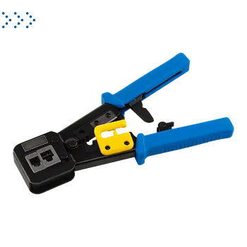 Обжимной инструмент для коннекторов типа EZ, 4P, 6P, 8P, с храповым механизмом